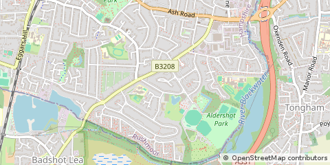 Map of Aldershot, Hampshire