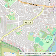 Map of Aldershot, Hampshire