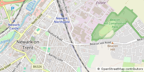 Map of Newark, Notts