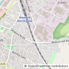 Map of Newark, Notts