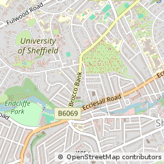 Map of Sheffield, South Yorkshire