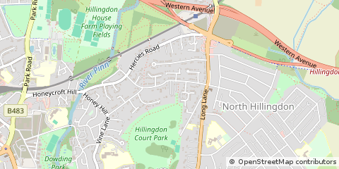 Map of Uxbridge, Middlesex