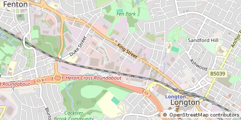 Map of Stoke-on-Trent, Staffs