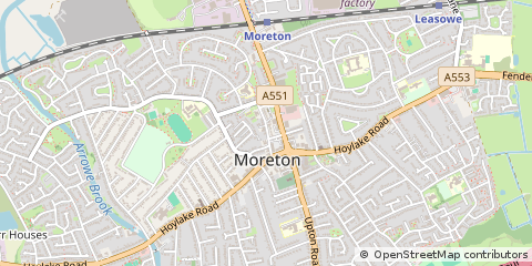 Map of Wirral, Merseyside
