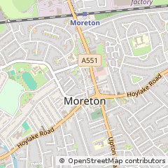 Map of Wirral, Merseyside