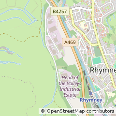 Map of Tredegar, Gwent