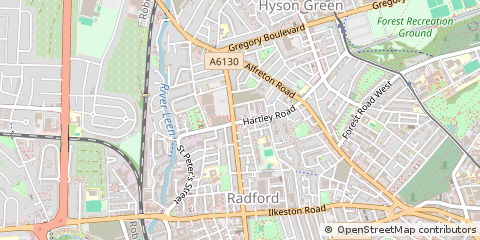 Map of Nottingham, Nottinghamshire