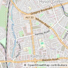 Map of Nottingham, Nottinghamshire