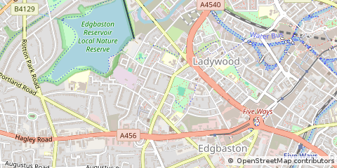 Map of Birmingham, West Midlands