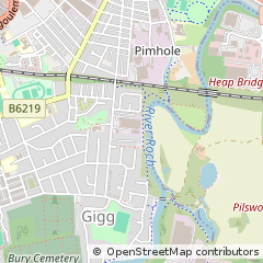 Map of Bury, Lancashire