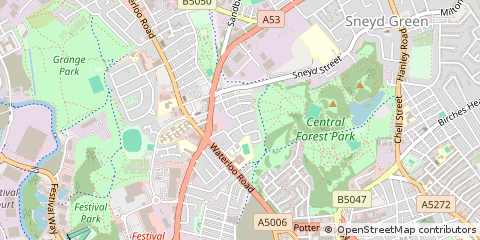 Map of Stoke-on-Trent, Staffordshire