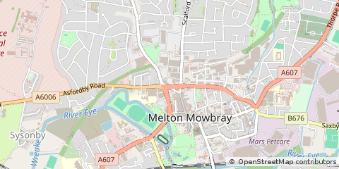 Map of Melton Mowbray, Leicestershire