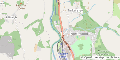 Map of Matlock, Derbyshire
