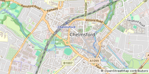 Map of Chelmsford, Essex