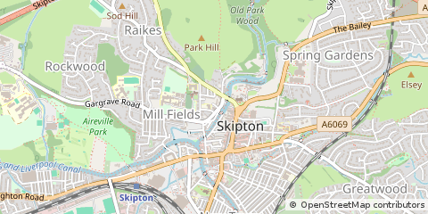 Map of Skipton, North Yorkshire