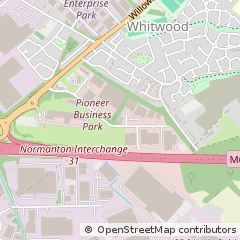 Map of Castleford, West Yorkshire