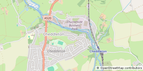 Map of Leek, Staffordshire