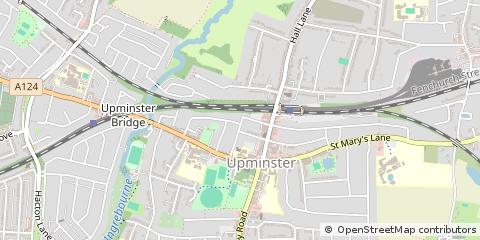 Map of Upminster, Essex