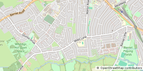 Map of Barnet, Hertfordshire