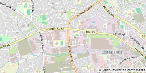 Map of Bradford, West Yorkshire