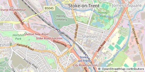 Map of Stoke-on-Trent, Staffordshire