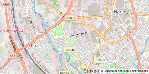Map of Stoke-on-Trent