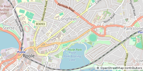 Map of Poole, Dorset