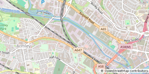 Map of Leeds, West Yorkshire