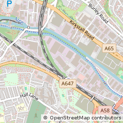 Map of Leeds, West Yorkshire