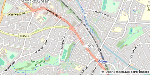 Map of Solihull
