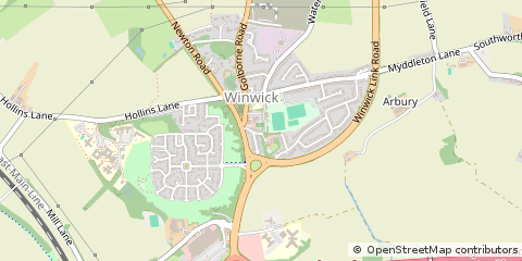 Map of Warrington, Cheshire