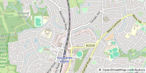 Map of Haywards Heath, West Sussex