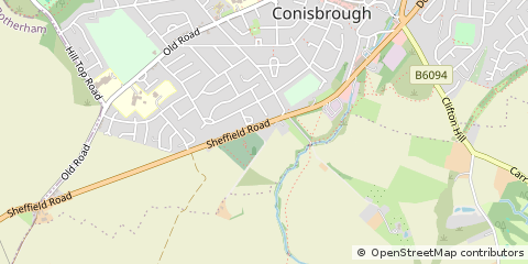 Map of Doncaster, S Yorks