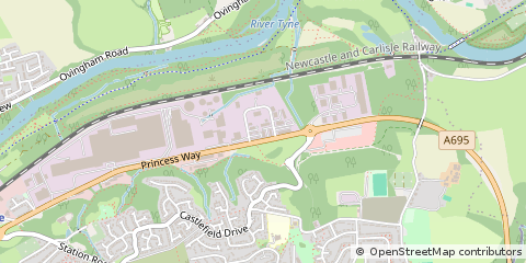Map of Prudhoe, Northumberland