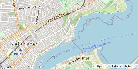 Map of North Shields, Tyne and Wear