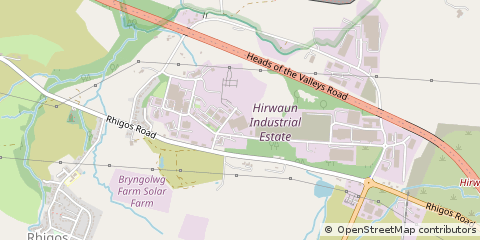 Map of Aberdare, MID Glamorgan