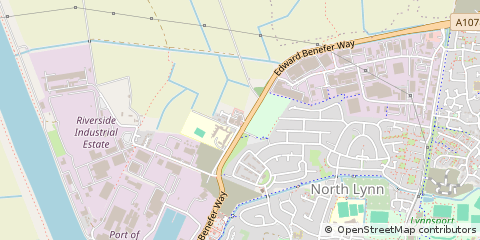 Map of North Lynn Kings Lynn, Norfolk
