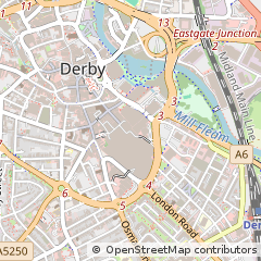 Map of Derby, West Midlands