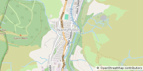 Map of Maeteg, Bridgend
