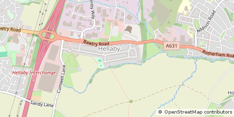 Map of Rotherham, South Yorkshire