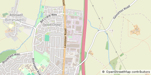 Map of Lutterworth, Leicestershire