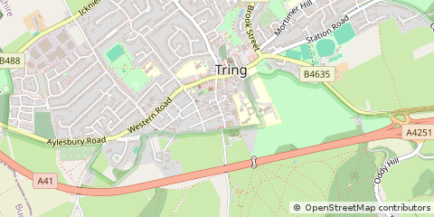 Map of Tring, Hertfordshire
