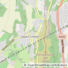 Map of Malvern, Worcestershire