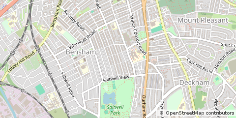 Map of Gateshead