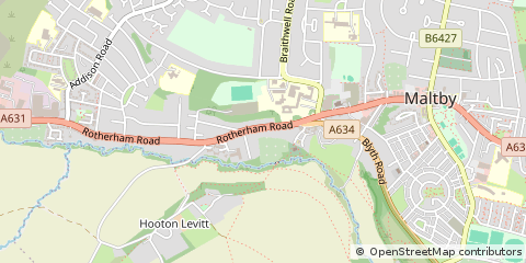 Map of Rotherham, South Yorkshire