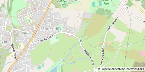 Map of Oldham, Lancashire
