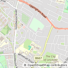 Map of Leicester, Leicestershire