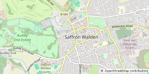 Map of Saffron Walden, Essex