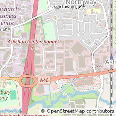 Map of Tewkesbury, Gloucestershire