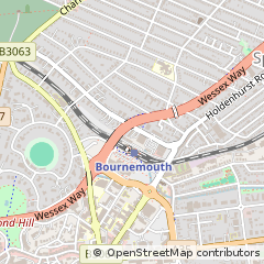 Map of Bournemouth, Dorset